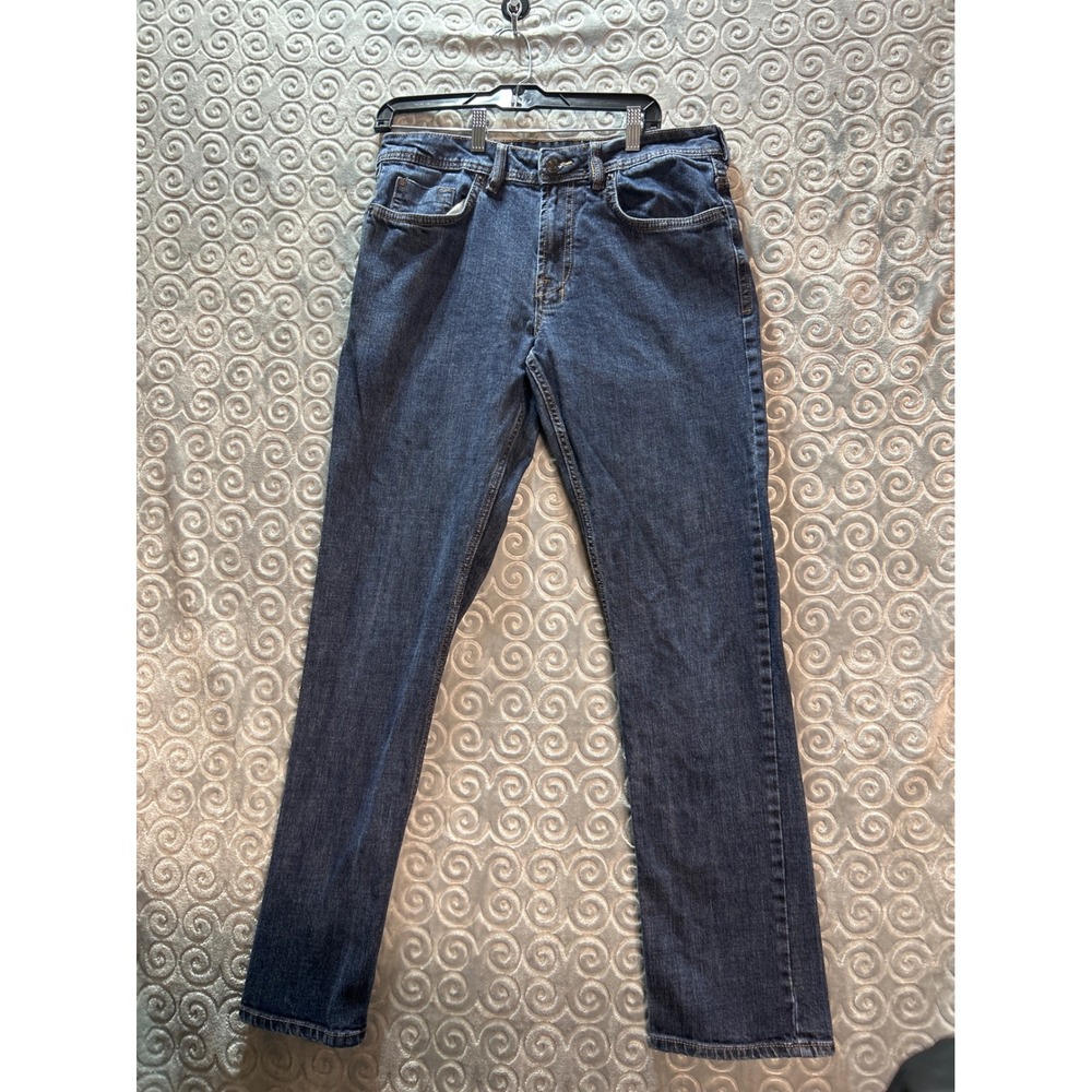 Buffalo David Bitton Mens 32x34 Straight Stretch Dark Wash‎ Jeans
